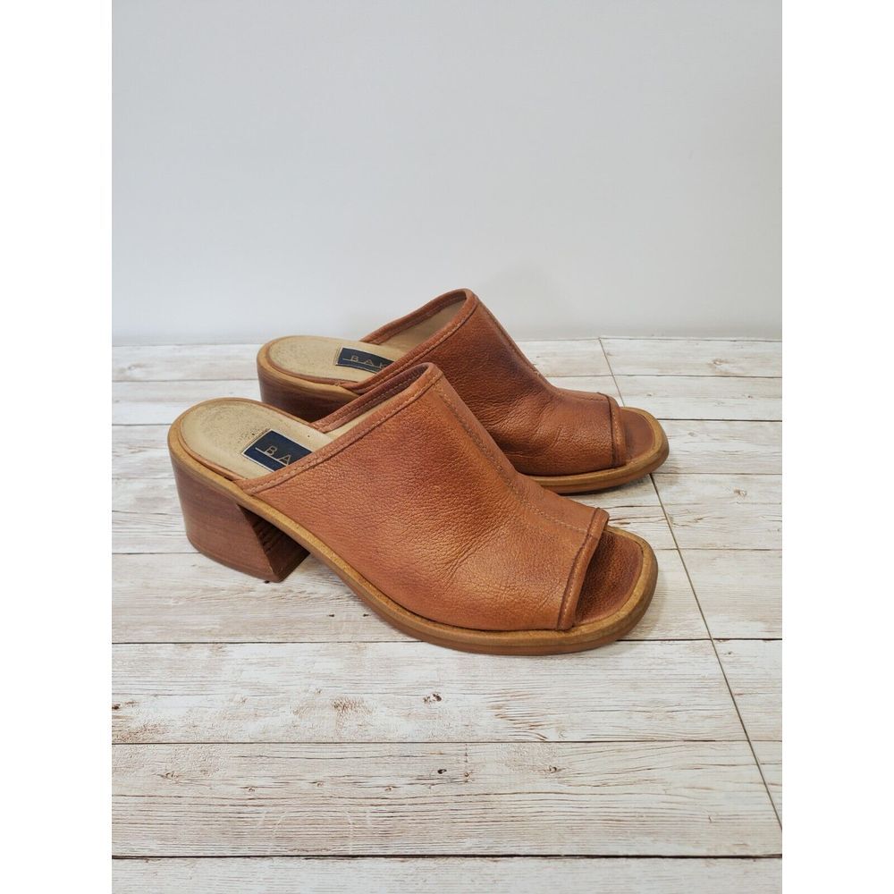 Vintage 90's Y2K Baker Shoes Brown Chunky Platform Slides Sandals Size‎ 8